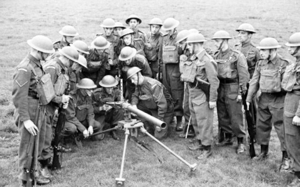 Members of the home guard undergoing field training