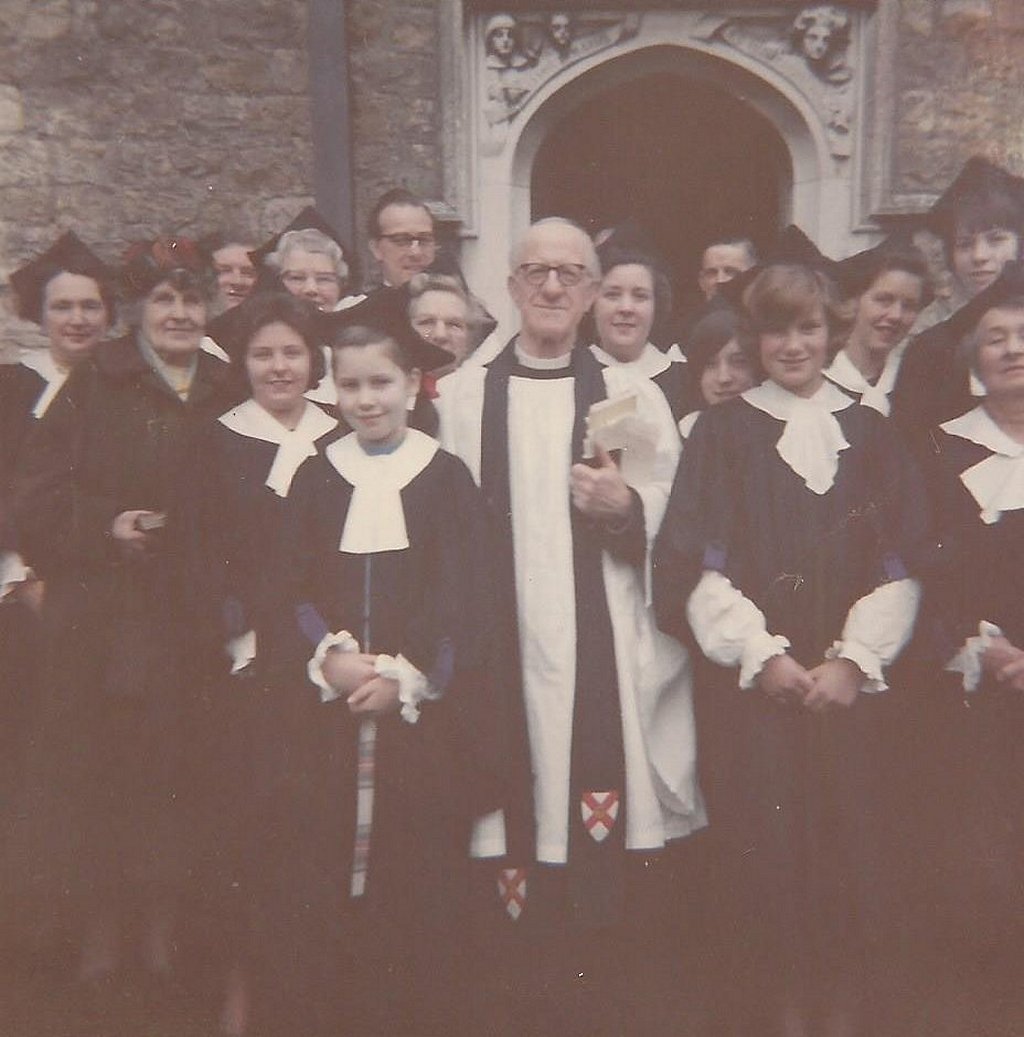The church choir of St. Peter's church, Aylesford - circa 1965