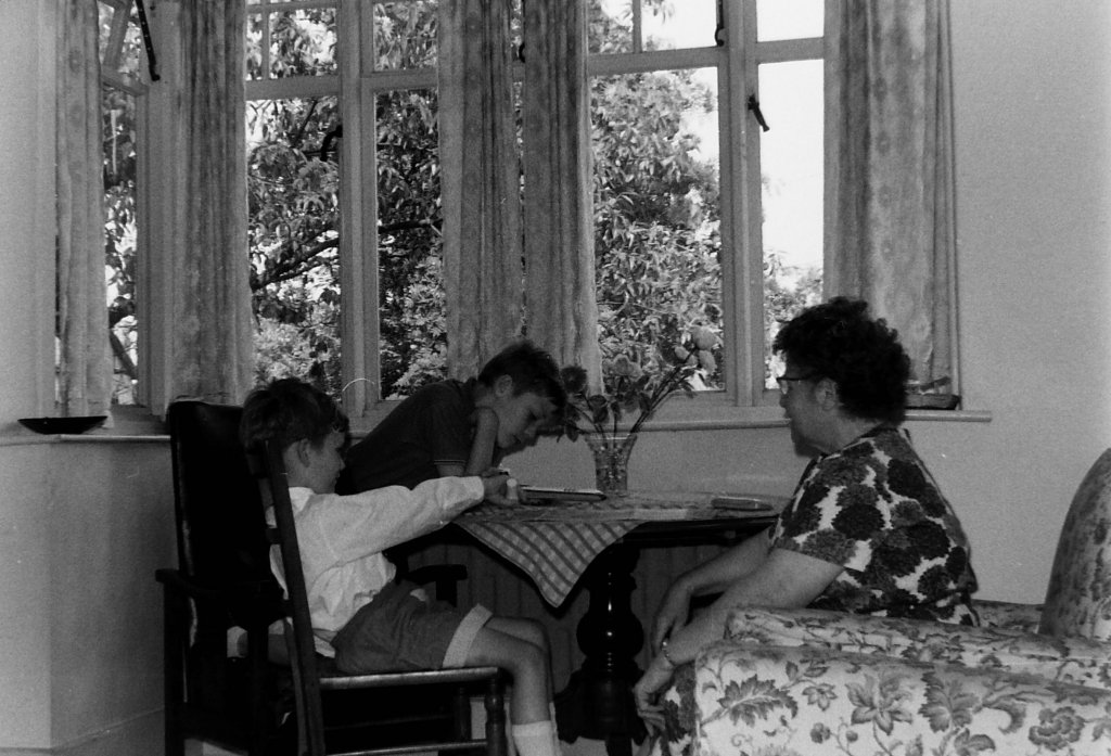 Nan supervising a homework session . . . ?