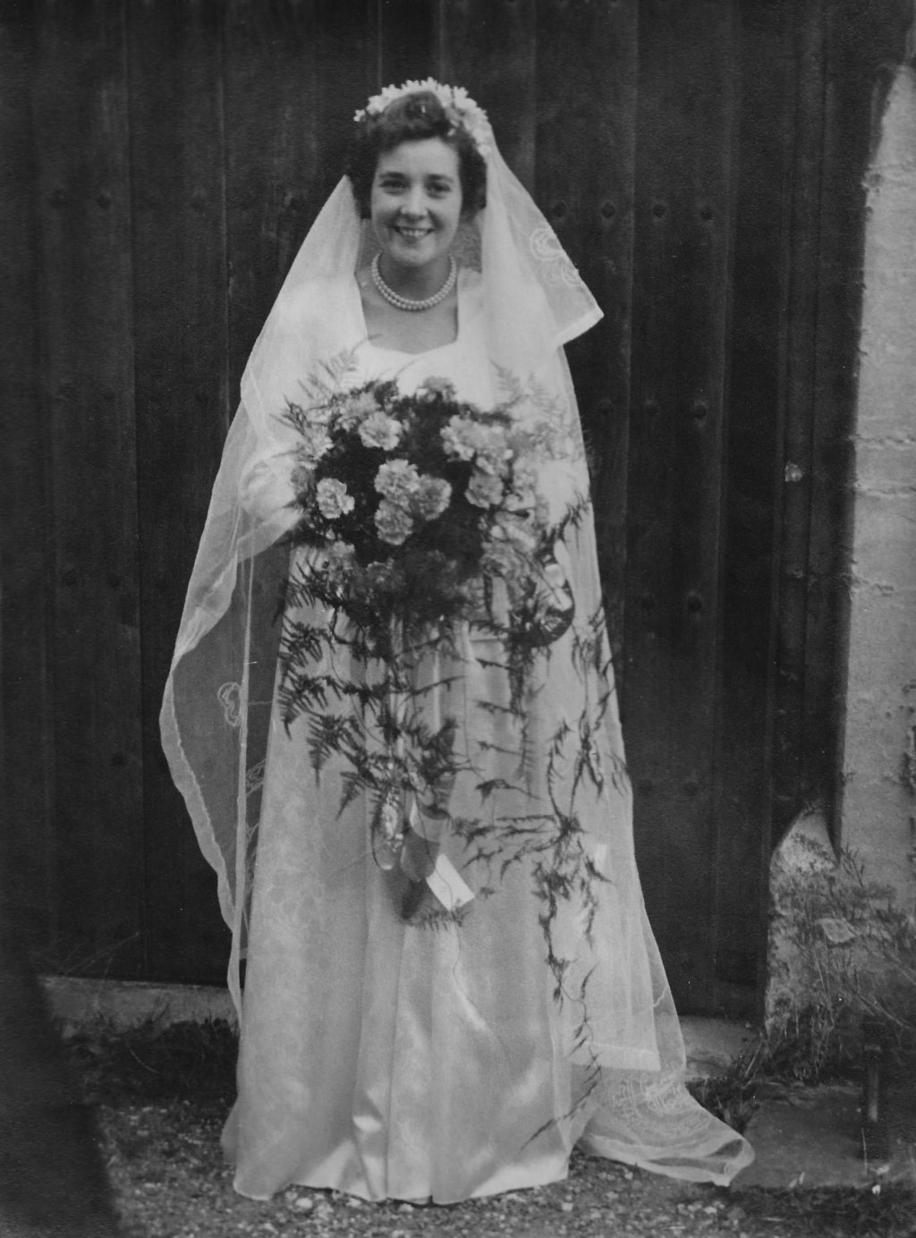 The blushing bride!