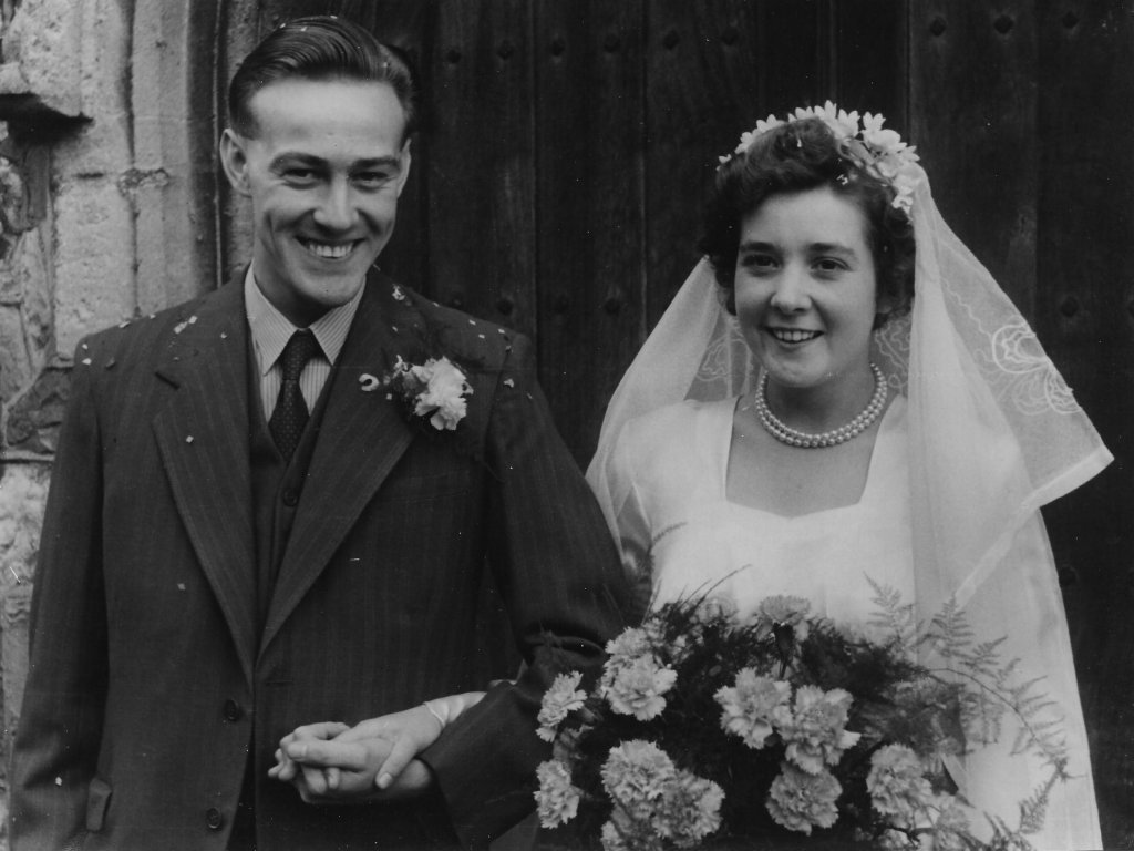 The bride and groom