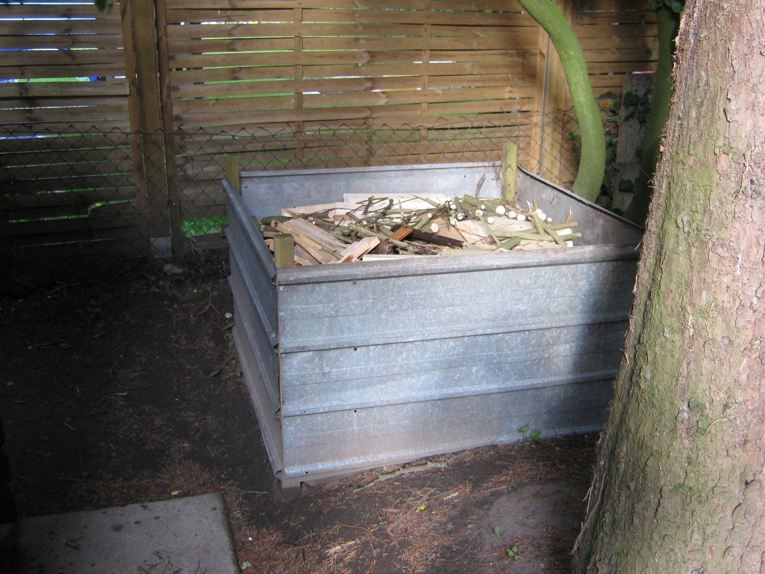 Our trusty firewood bin