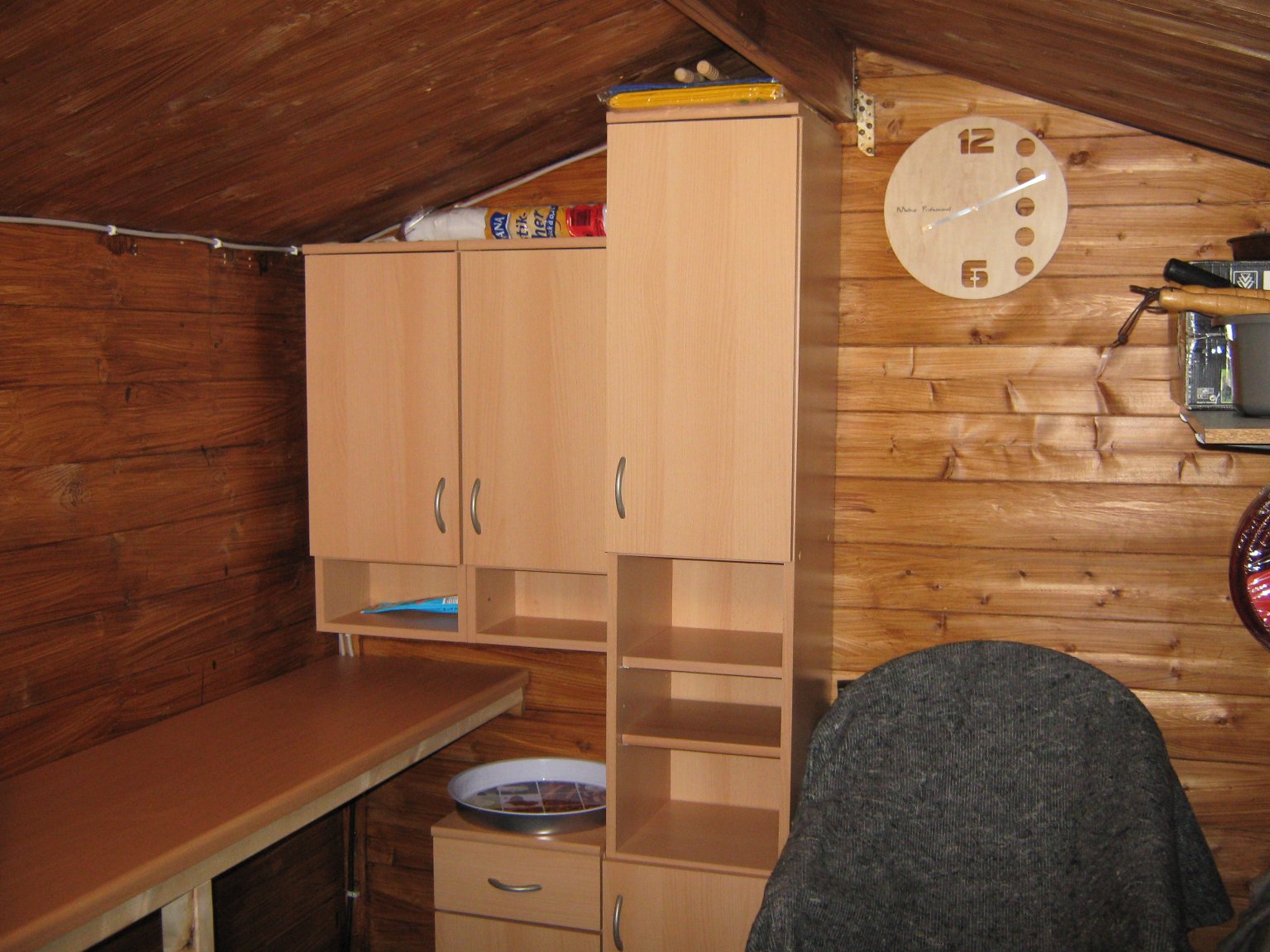 Some of our old bathroom furniture is put to good use