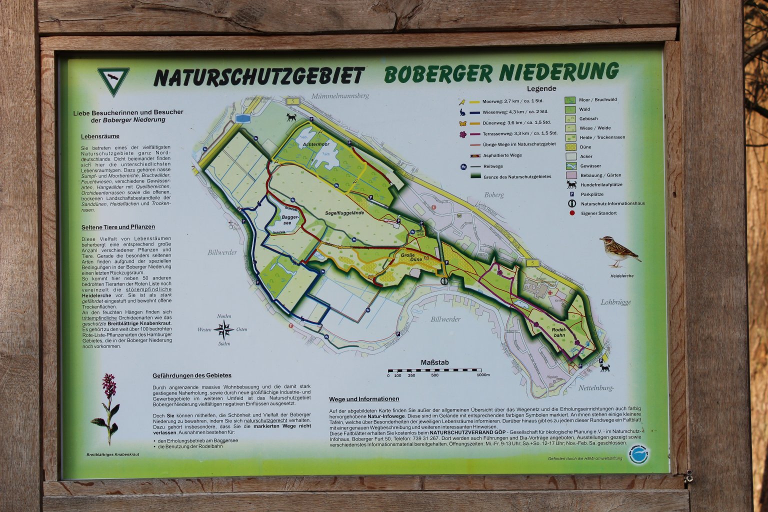 Boberg provides numerous information boards