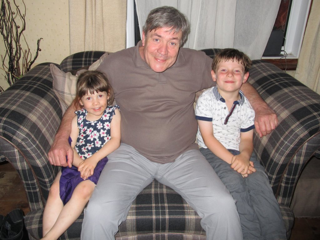 Me with grandkids William and Emily
