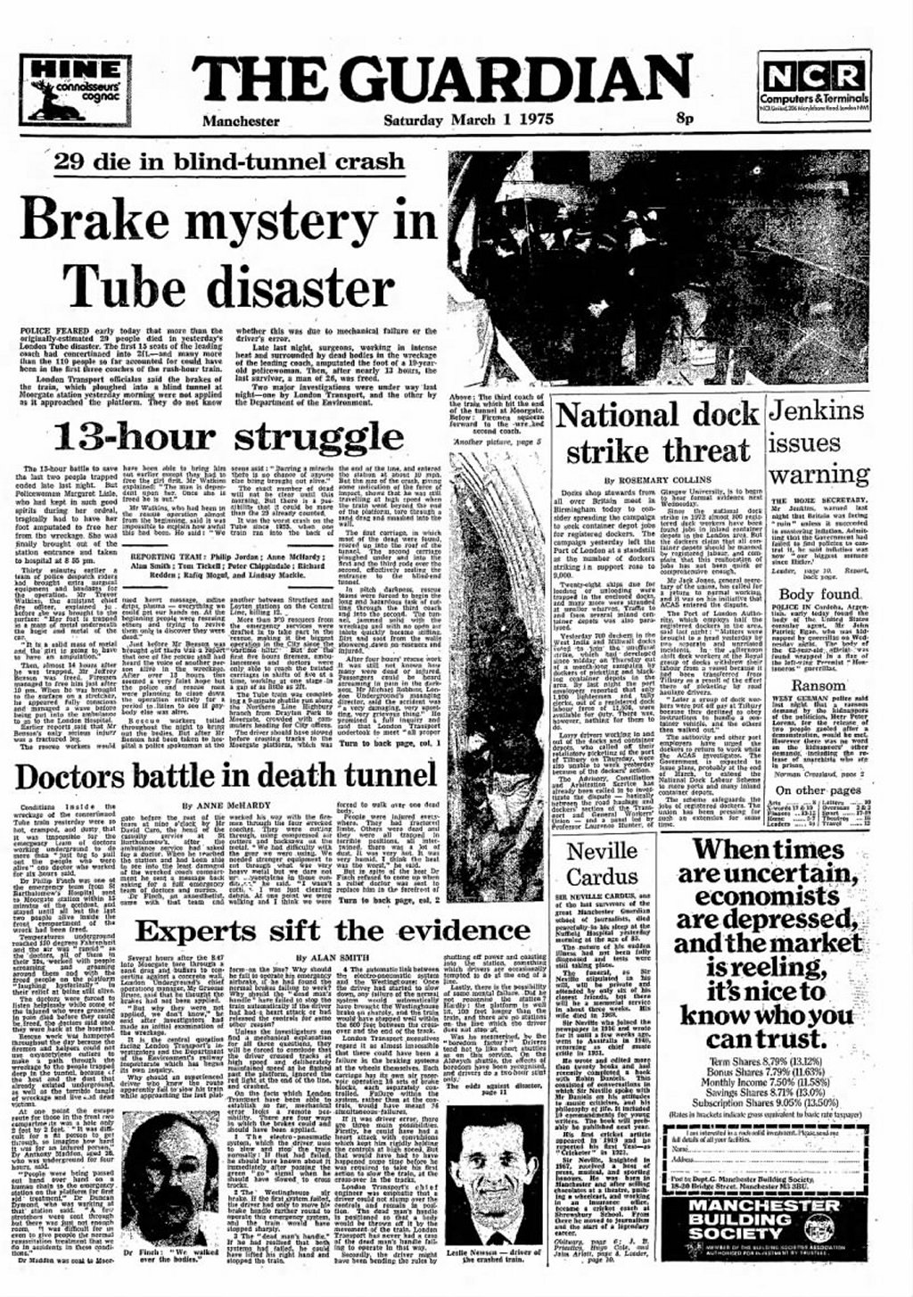 A Gardian article on the Moorgate Disaster