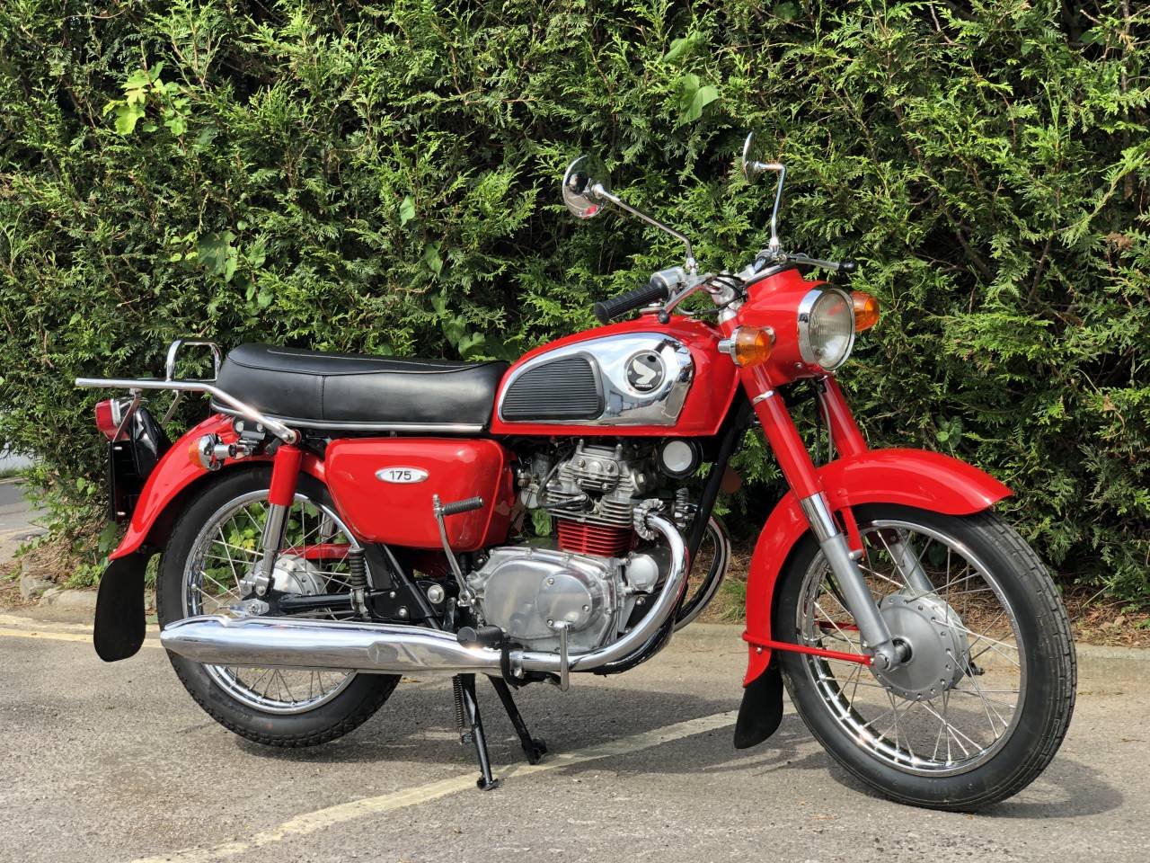 A Honda 175 motorcycle