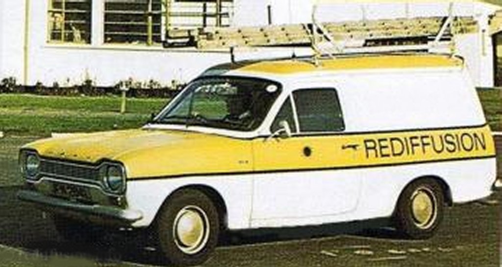 A Rediffusion van complete with ladder